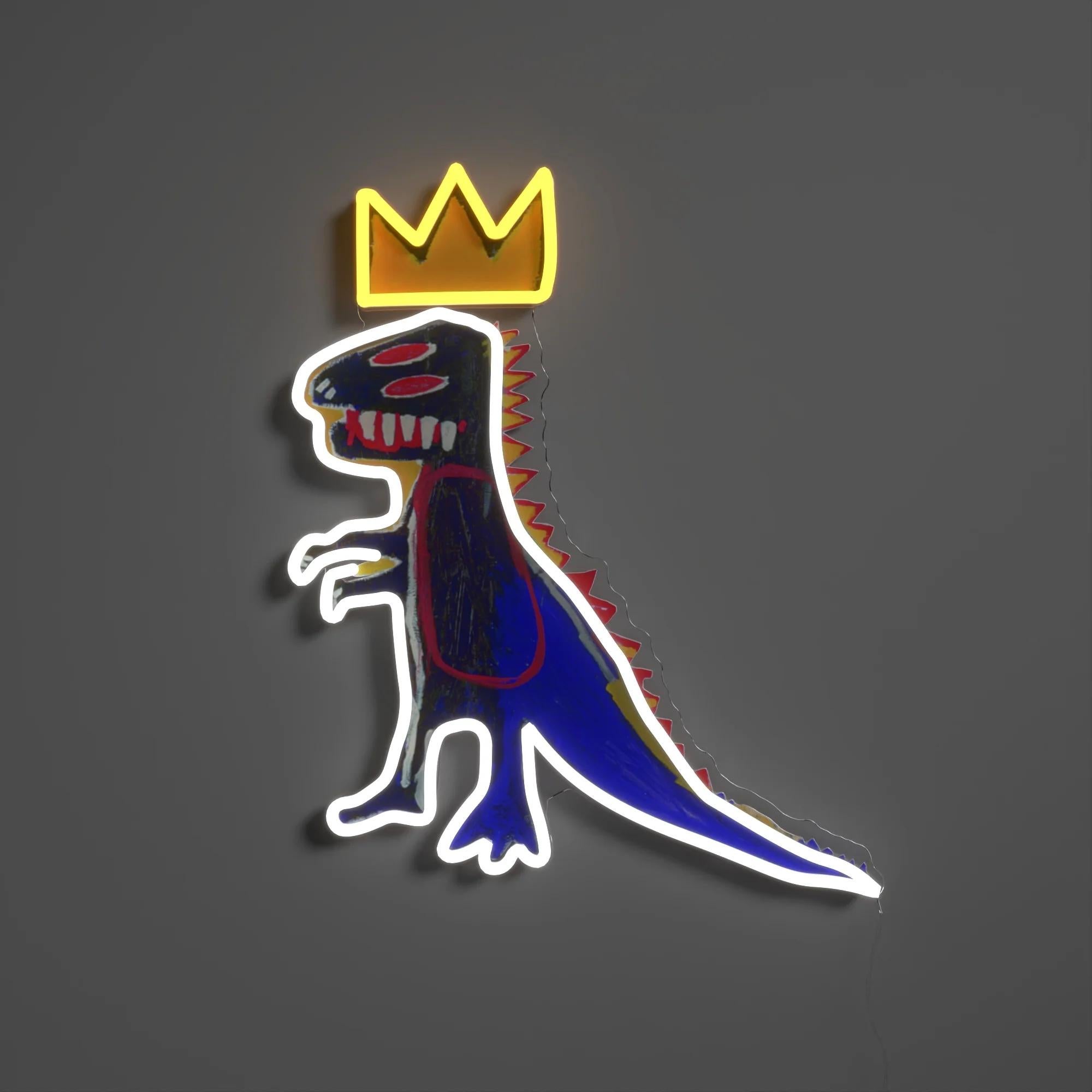 Jean-Michel BASQUIAT - PEZ Dispenser YP x JM Basquiat Design Neon LED Lamp - Pop Art Art by Jean-Michel Basquiat