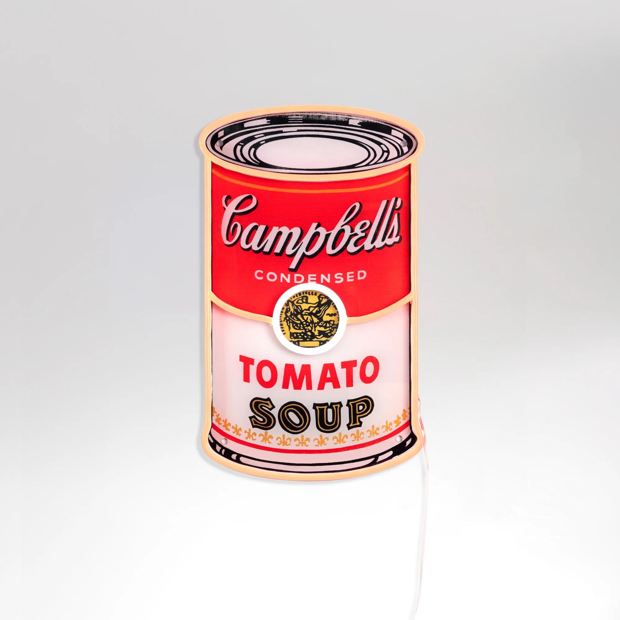 AFTER ANDY WARHOL - New Campbell YP x Andy Warhol. Design Neon LED Lamp. Pop Art