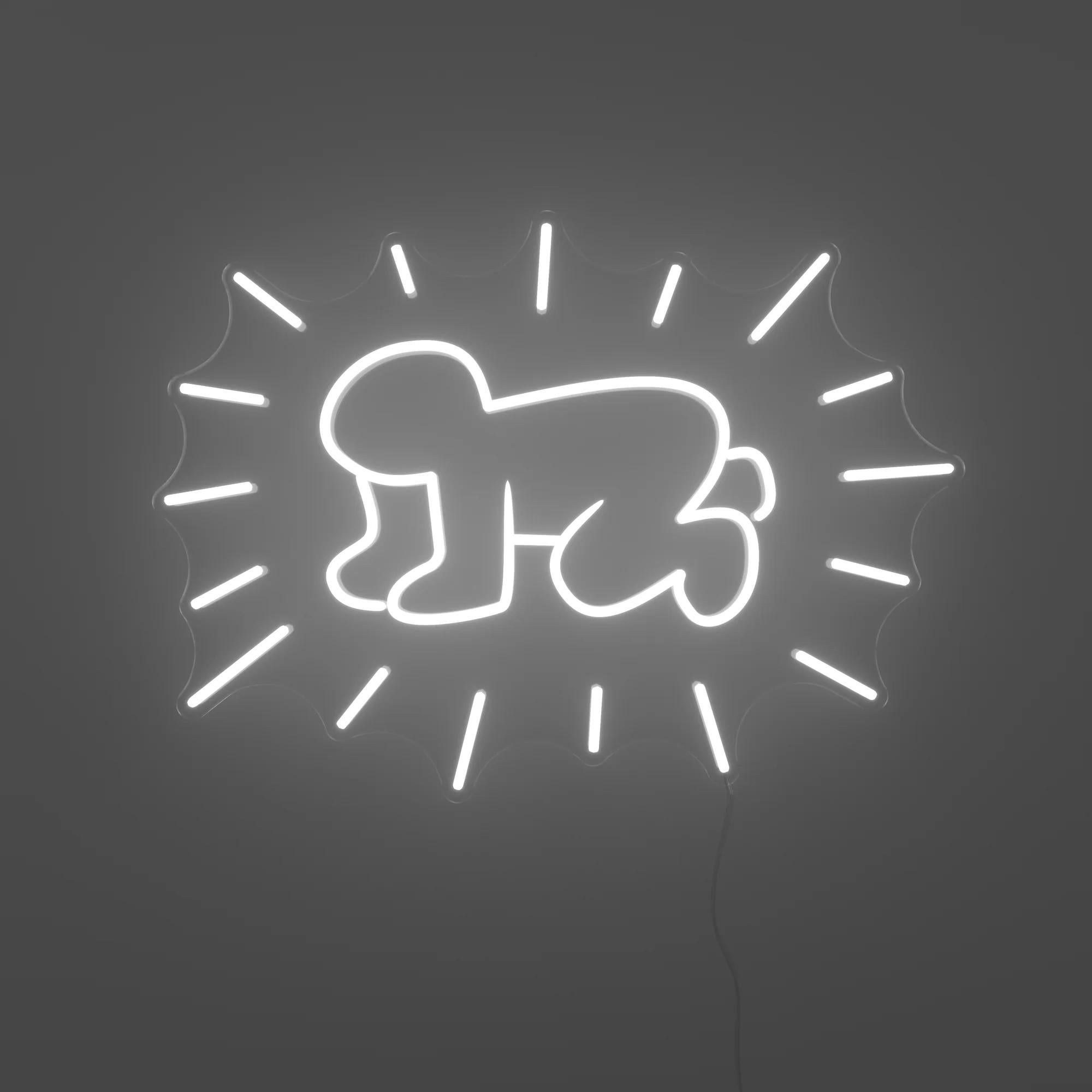 AFTER KEITH HARING - Radiant Baby YP x Keith Haring Design lampe LED néon Pop Art en vente 1