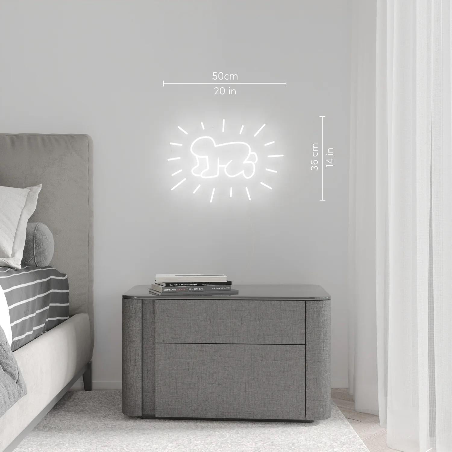 AFTER KEITH HARING - Radiant Baby YP x Keith Haring Design lampe LED néon Pop Art en vente 2