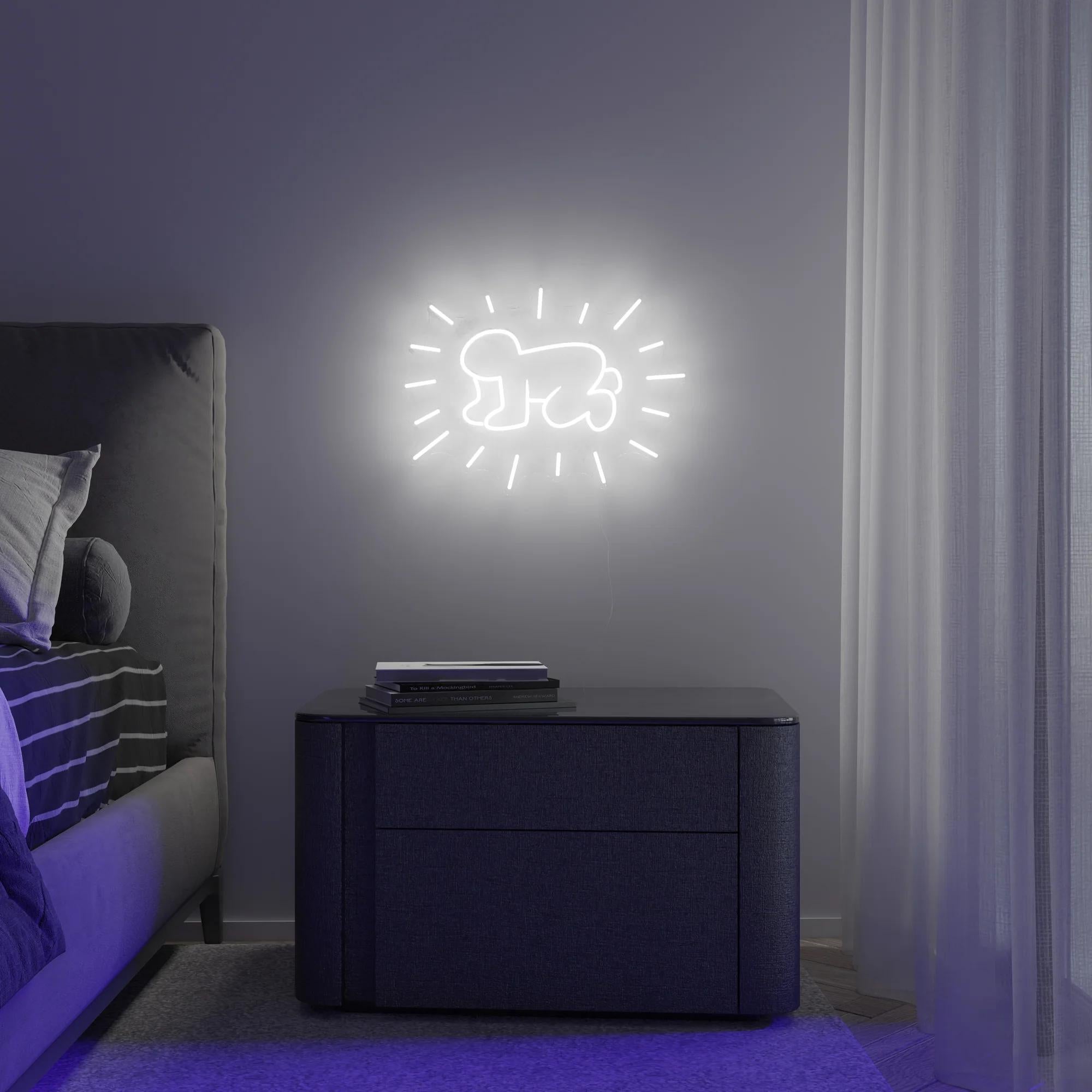 AFTER KEITH HARING - Radiant Baby YP x Keith Haring Design lampe LED néon Pop Art en vente 3