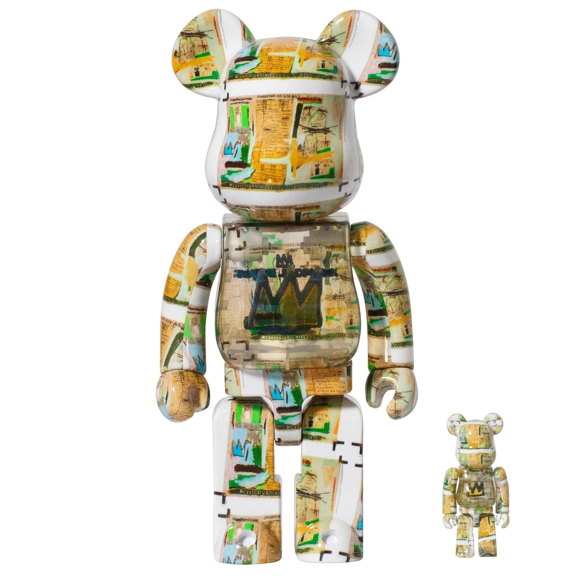 BEARBRICK BASQUIAT KING PLEASURE 400% & 100% Medicom Toy Japan Vinyl figure