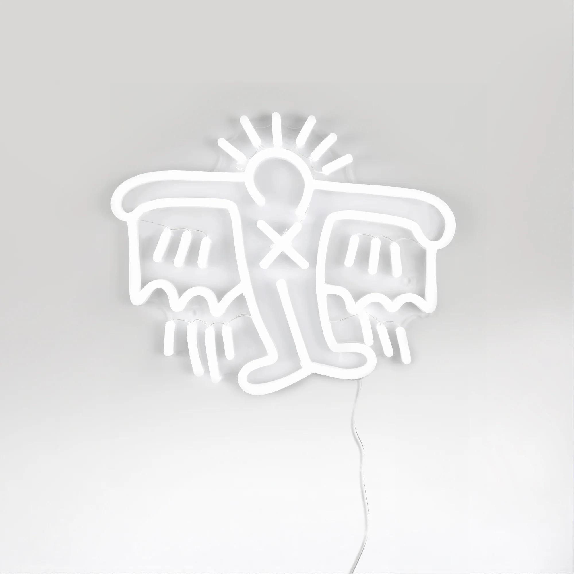 Flying Man YP x Keith Haring

Date of creation: 2024
Medium: PVC or Silicon piping with LED lights mounted on recycled acrylic board
Edition: Open
Size: 34 x 28 cm
Condition: Brand new

Keith Haring's Flying Man is a dynamic figure depicting a man