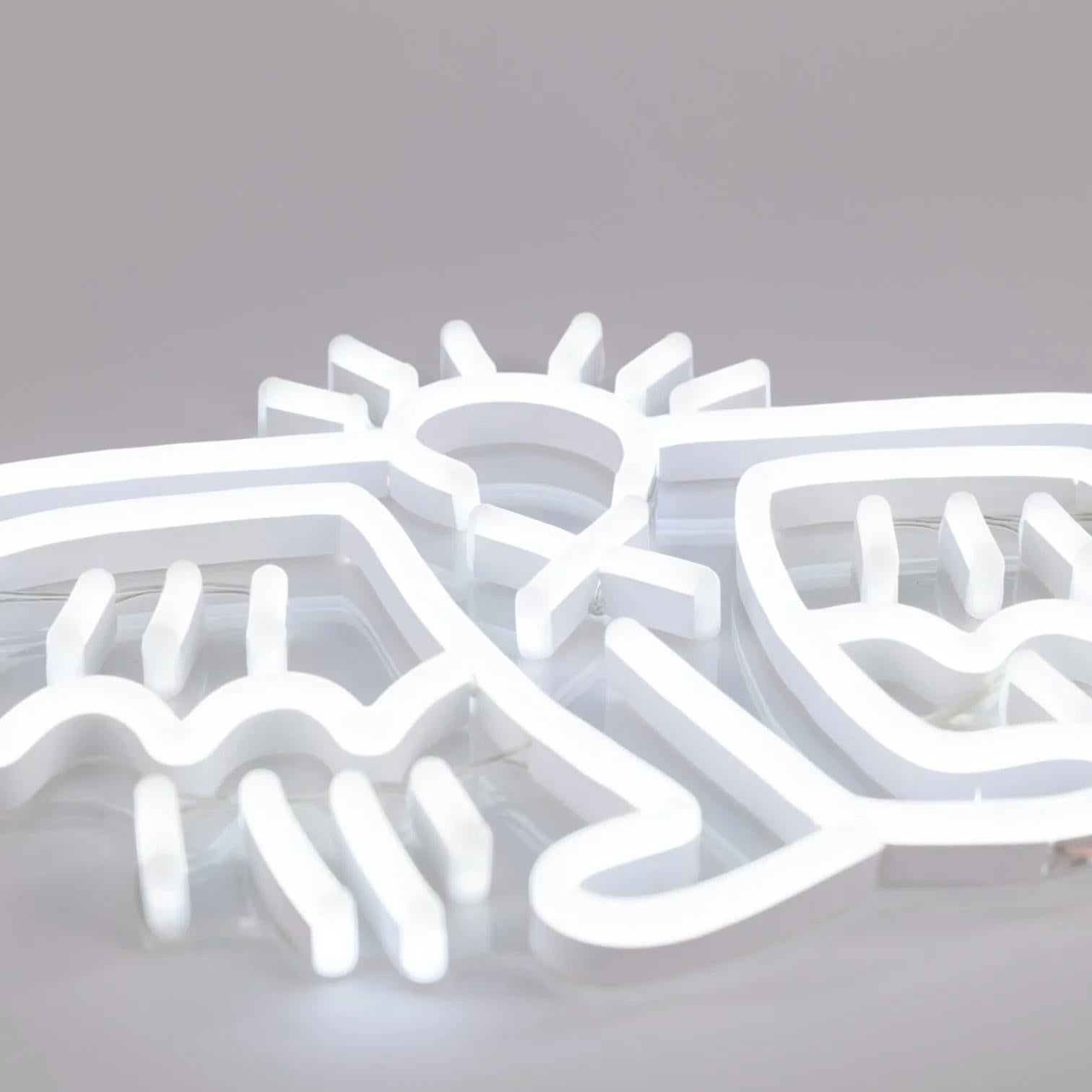 AFTER KEITH HARING - Flying Man YP x Keith Haring Design Neon LED Lamp. Pop Art For Sale 5