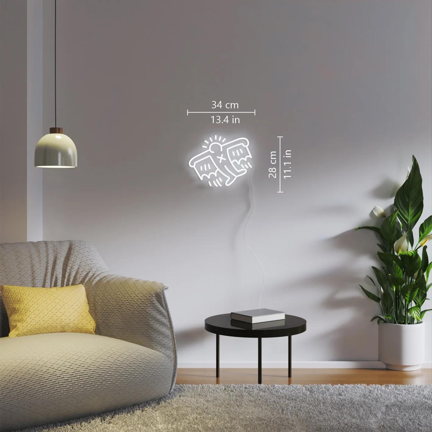 AFTER KEITH HARING - Flying Man YP x Keith Haring Design Neon LED Lamp. Pop Art For Sale 6