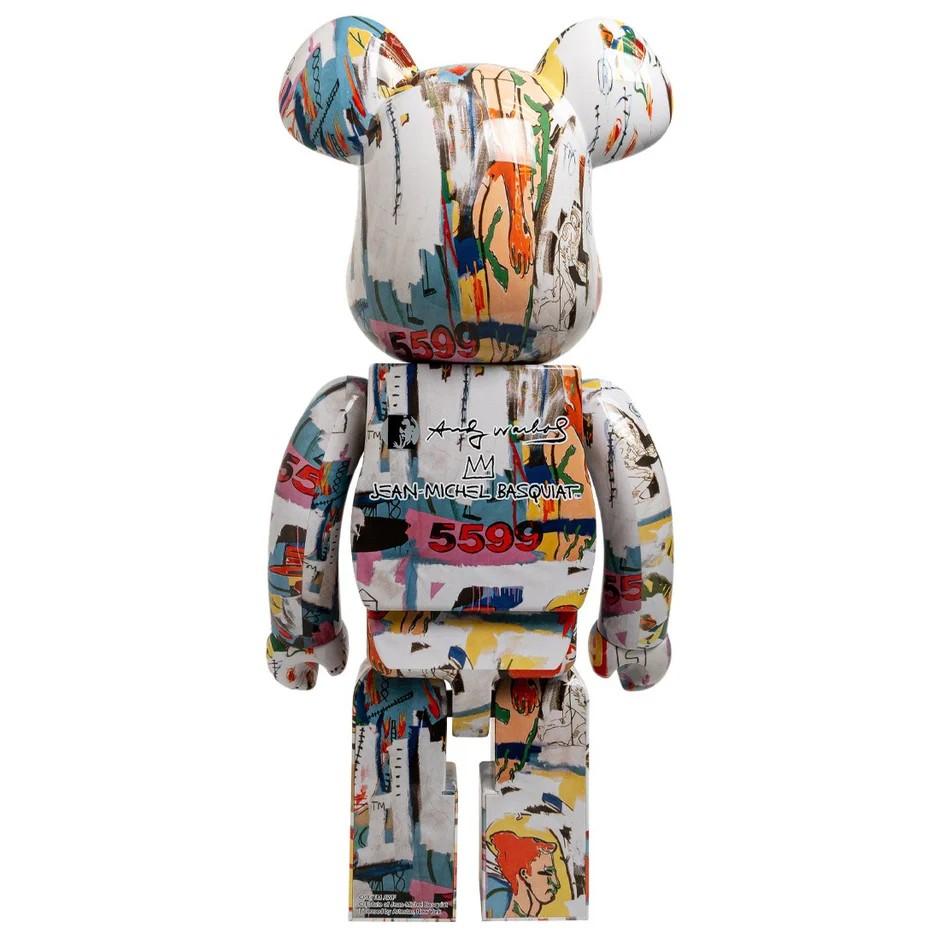 BEARBRICK Warhol x Basquiat 400% & 100% Medicom Toy Japon Figurine Vinyle Pop Art en vente 1