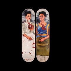 FRIDA KAHLO - The Two Fridas. Skate Deck Modern Design Pop