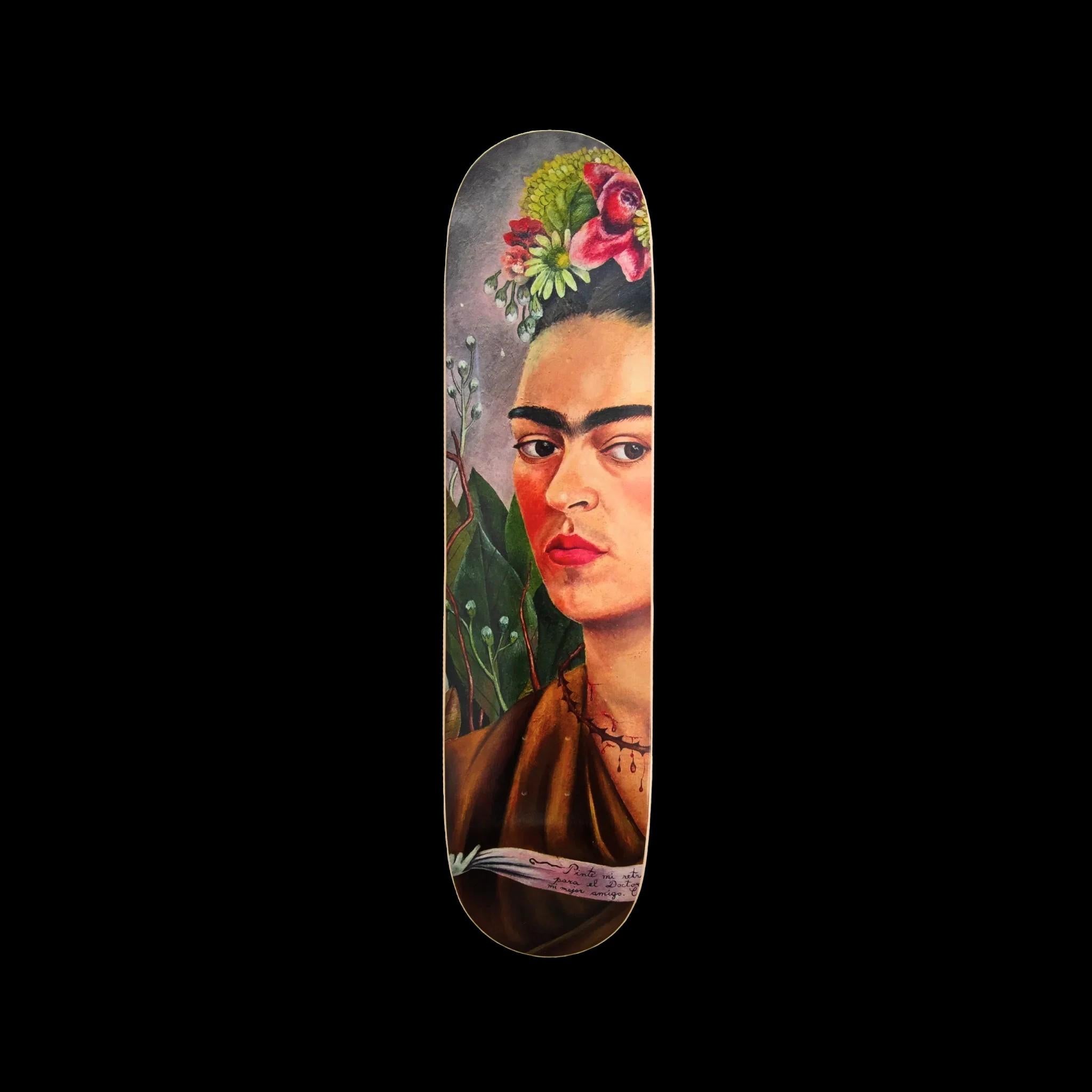 FRIDA KAHLO Self Portrait, Dedicated to Dr Eloesser Skate Deck Modern Design Pop