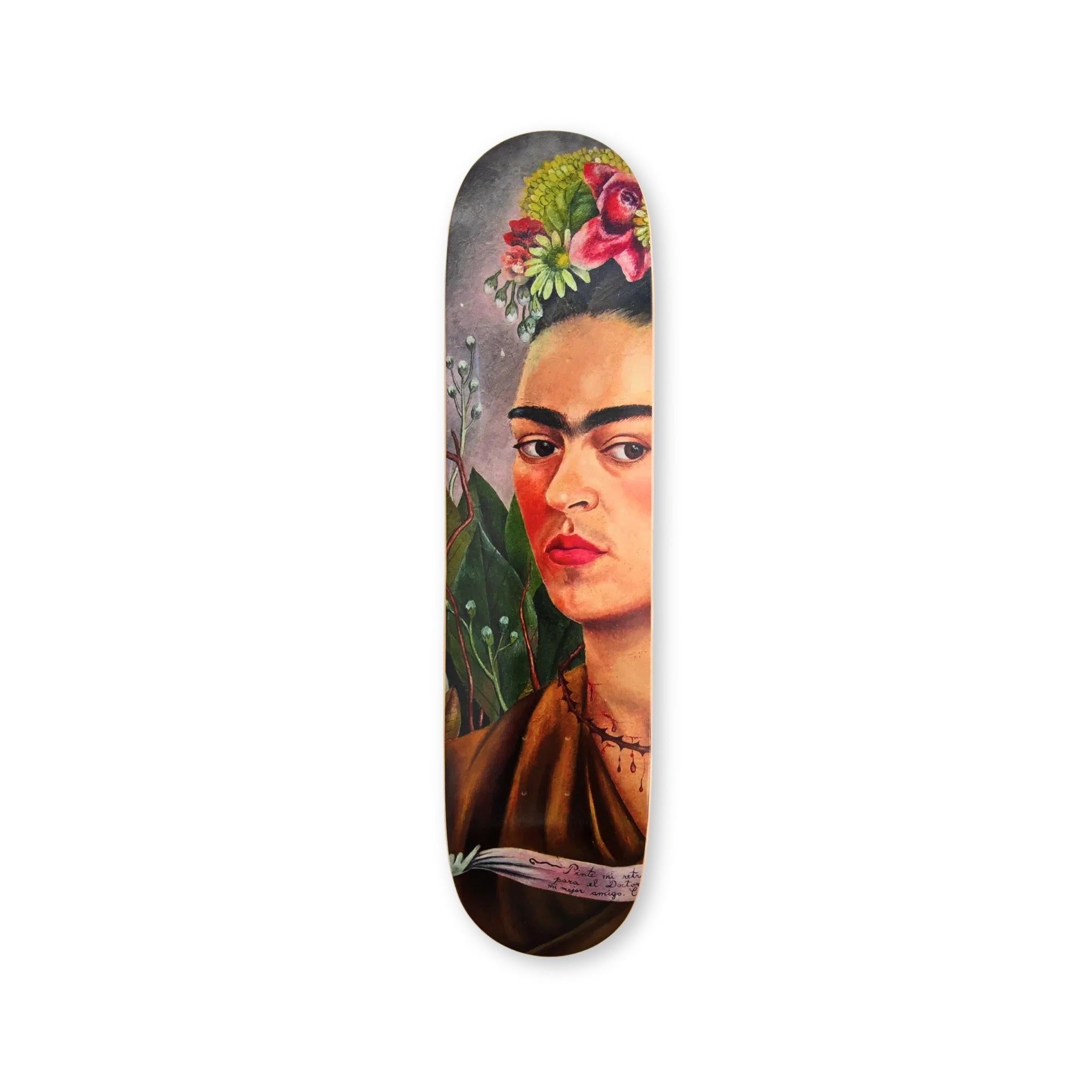 FRIDA KAHLO Selbstporträt, Dr. Eloesser gewidmet Skate Deck Modern Design Pop