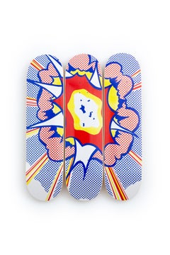 after ROY LICHTENSTEIN - Explosion, 1967. Skate Decks Pop Art Design