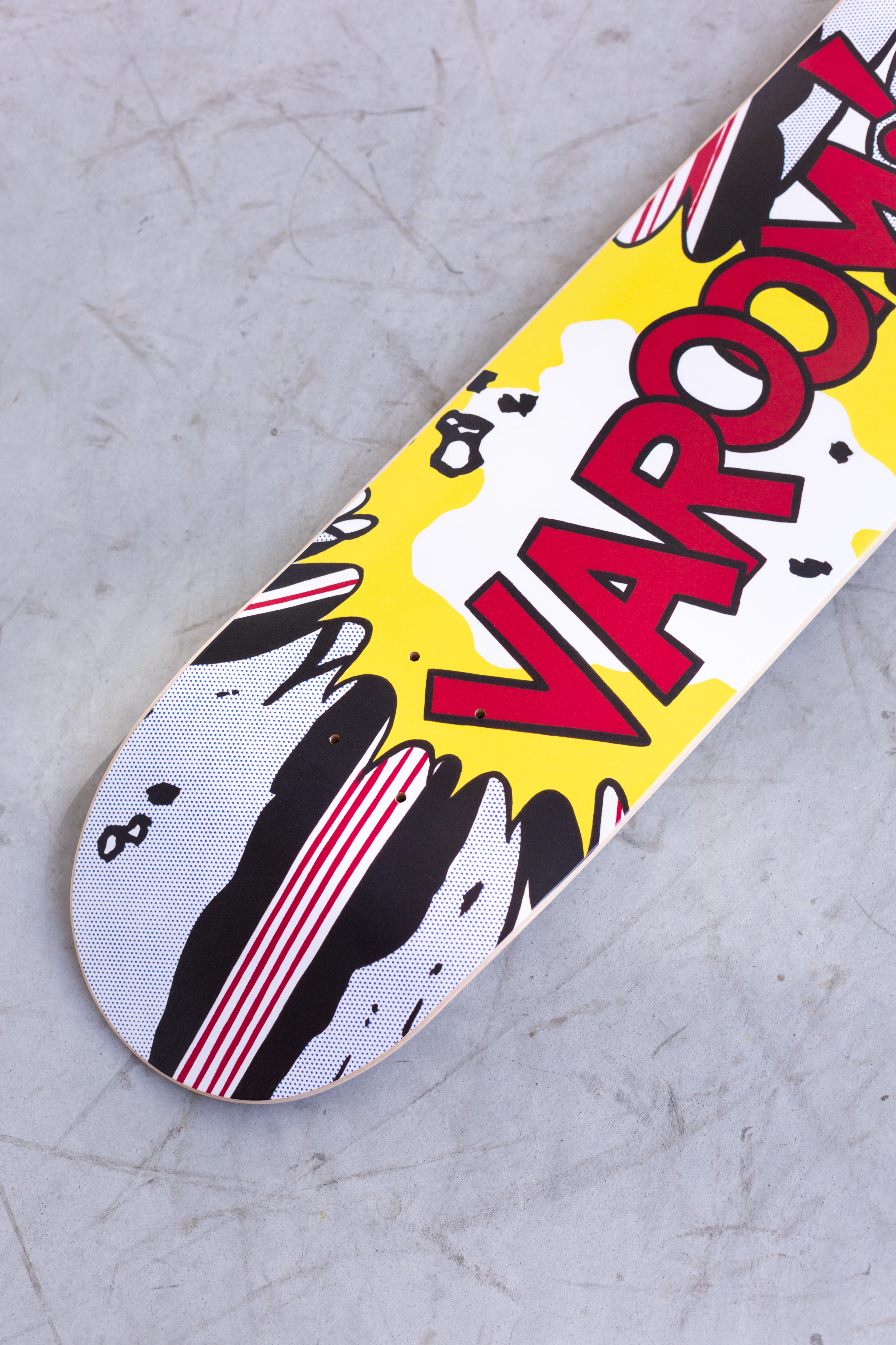 after ROY LICHTENSTEIN - Varoom!, 1963. Skate Deck Pop Art Design For Sale 1
