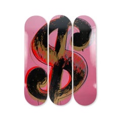 ANDY WARHOL - DOLLAR SIGN PINK Skate Deck Pop Art Diseño Moderno