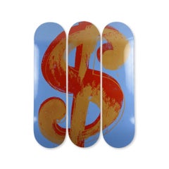 ANDY WARHOL - DOLLAR SIGN BLUE Skate Deck Pop Art Modern Design