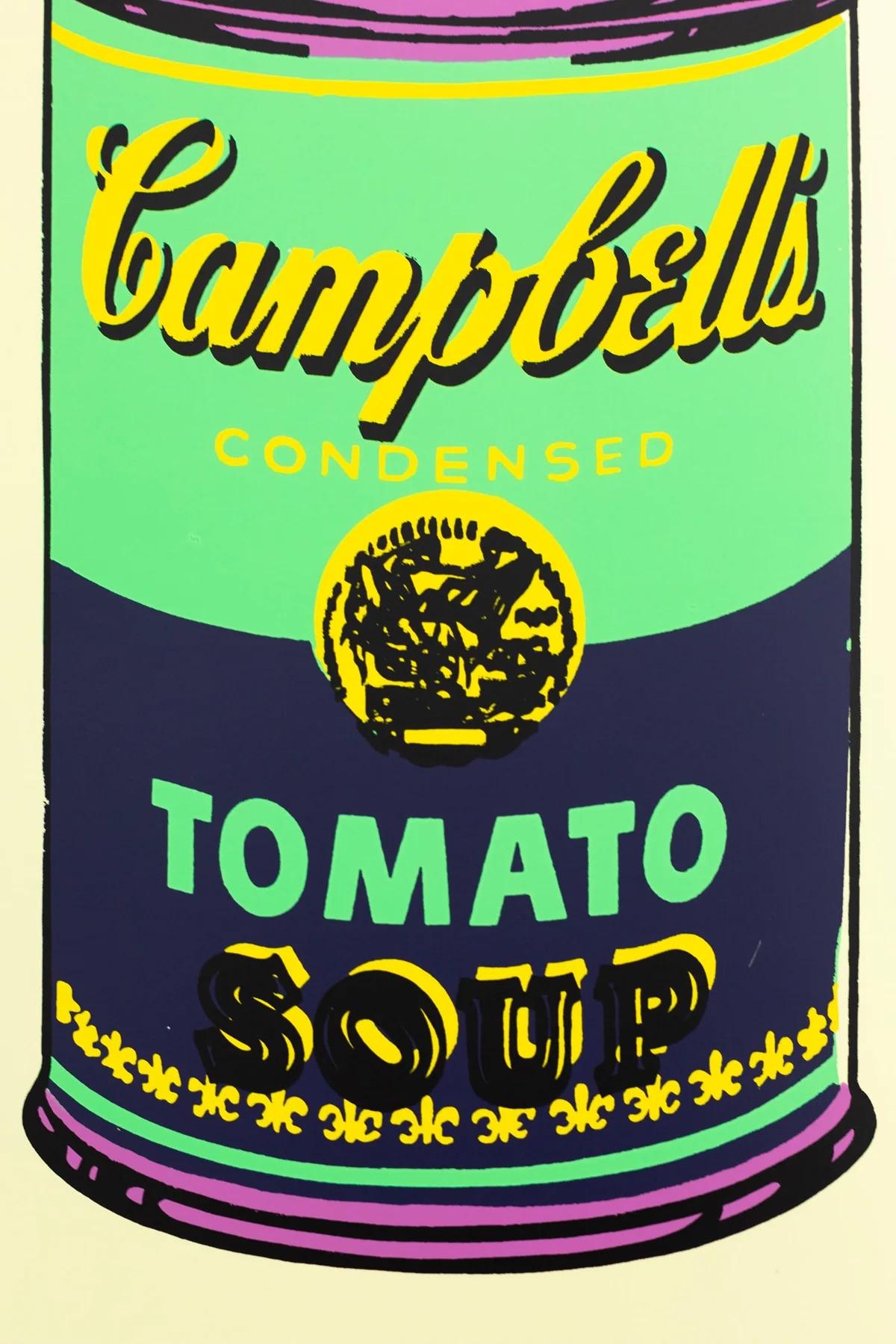ANDY WARHOL - COLORED CAMPBELL'S SOUP EGGPLANT Skate Deck Pop Art Modern Design For Sale 1