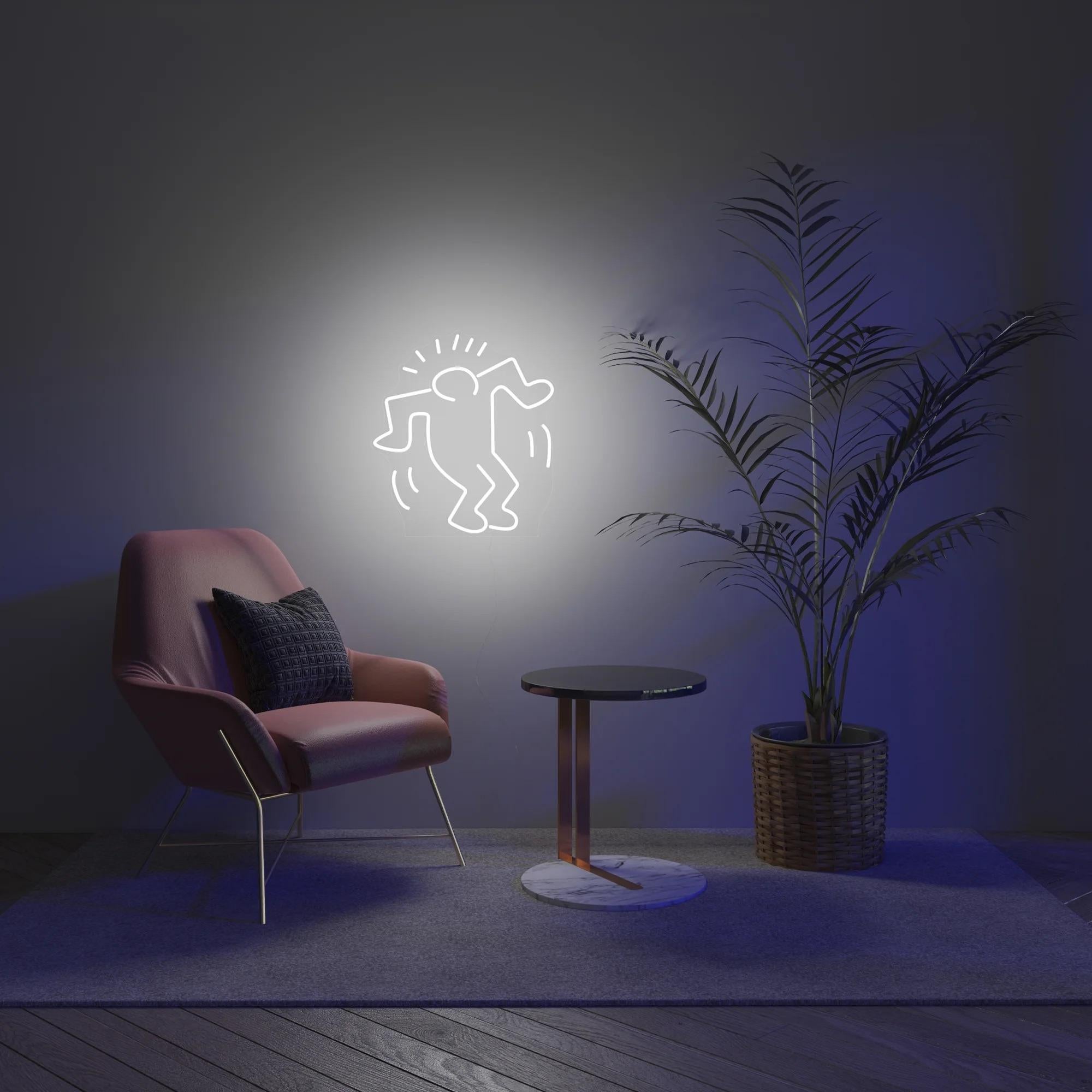 KEITH HARING - DANCING MAN YP x Keith Haring Design/One Neon Lamp. Pop Art Urbain NYC en vente 2