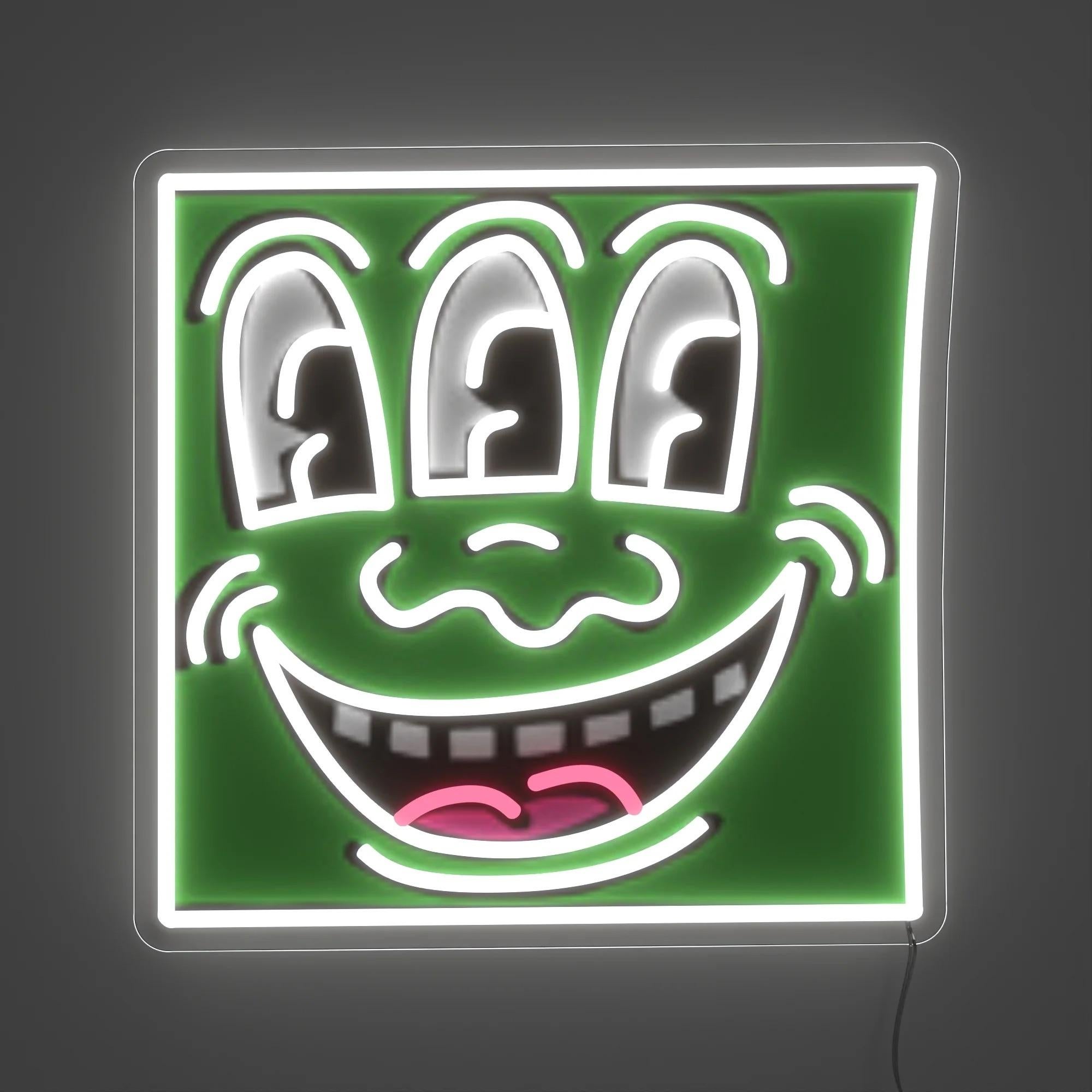 KEITH HARING - Triple Eyes YP x Keith Haring Design Neonlampe. Pop Art Urban im Angebot 1