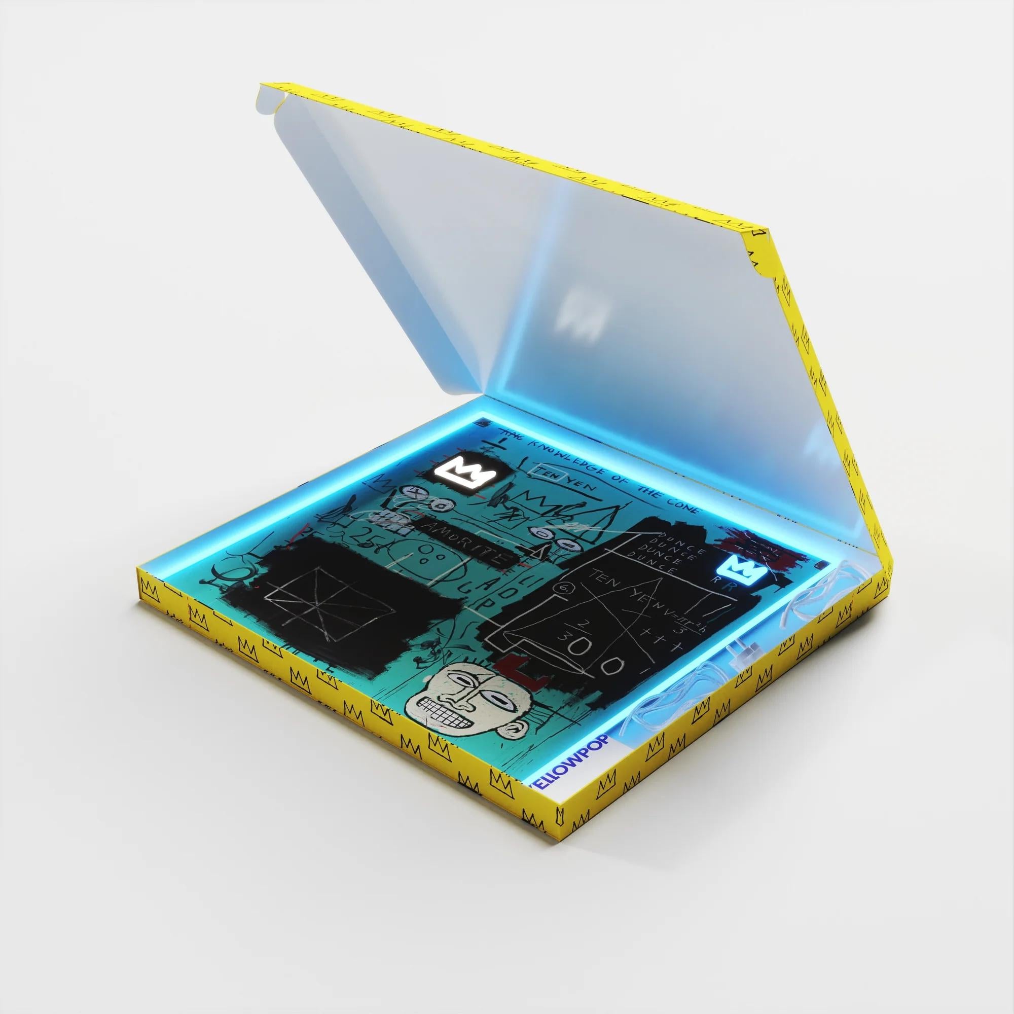 Jean-Michel BASQUIAT - Equals Pi YP x JM Basquiat Design Neon LED Lamp. Pop Art For Sale 5