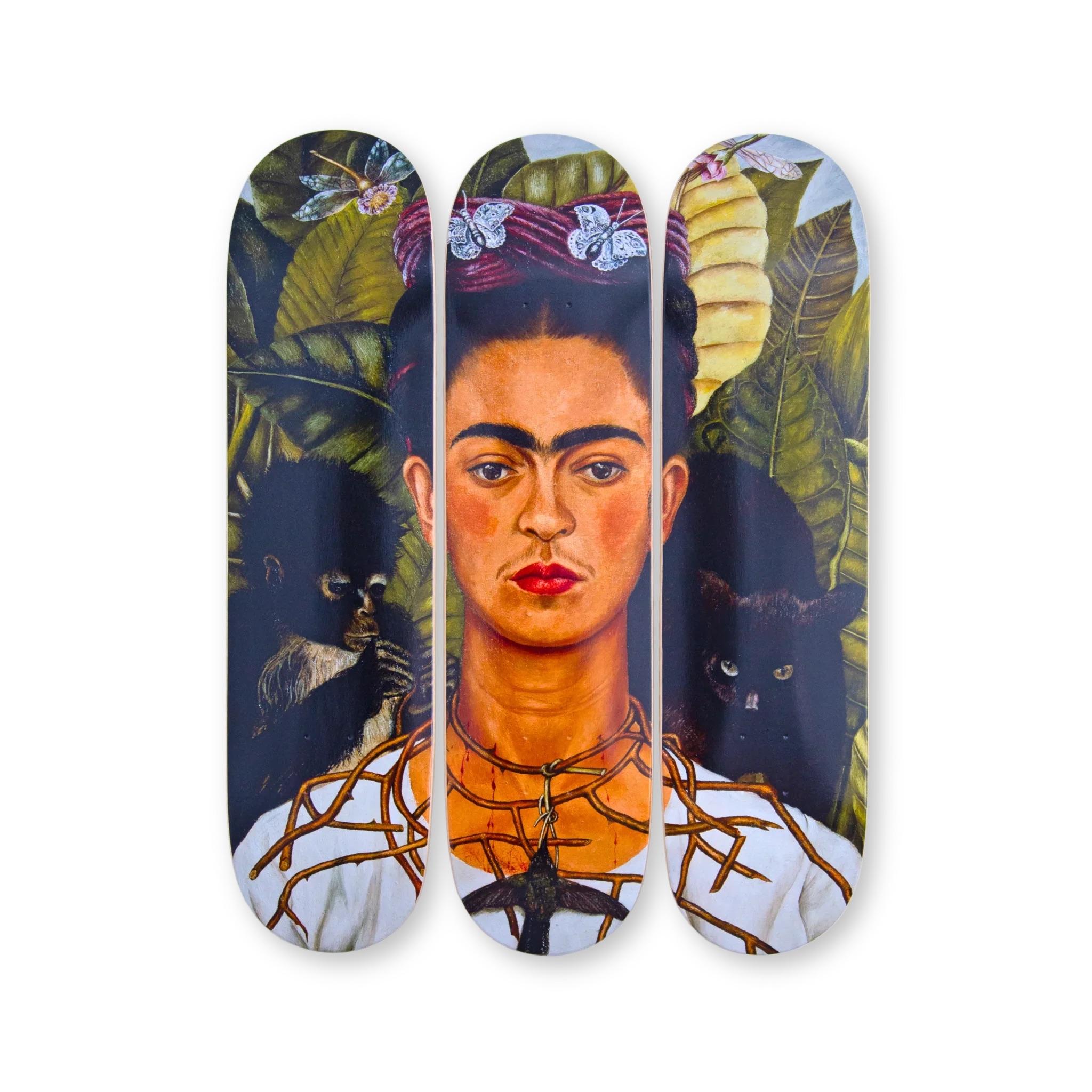 Frida Kahlo Self-Portrait avec collier d'épines... Skate Deck Modern Design Pop