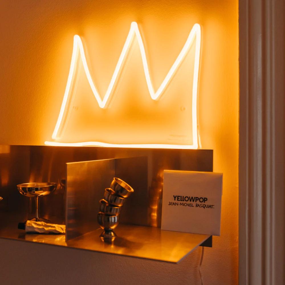 Jean-Michel BASQUIAT - The Crown YP x JM Basquiat Design Neon LED Lamp For Sale 3