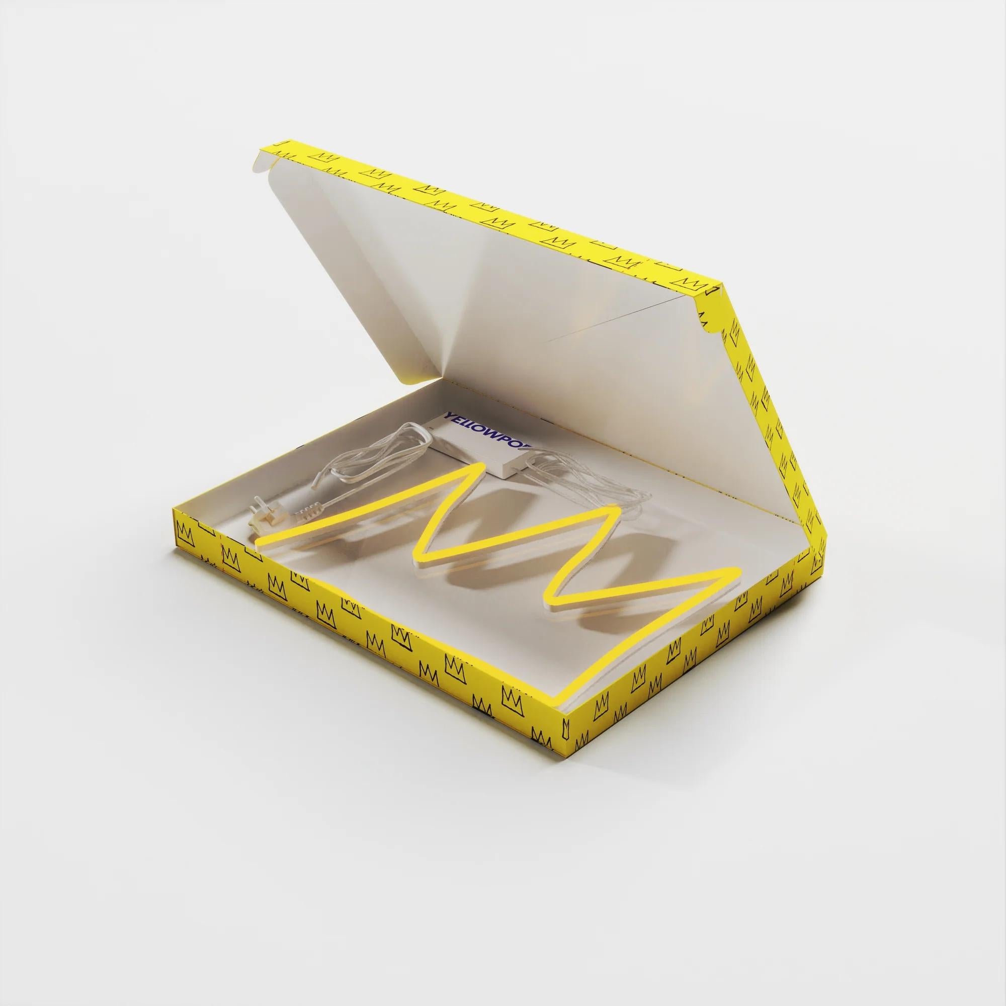 Jean-Michel BASQUIAT - The Crown YP x JM Basquiat Design Neon LED Lamp For Sale 4