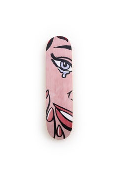 after ROY LICHTENSTEIN - Happy Tears, 1964. Skate Deck Pop Art Design