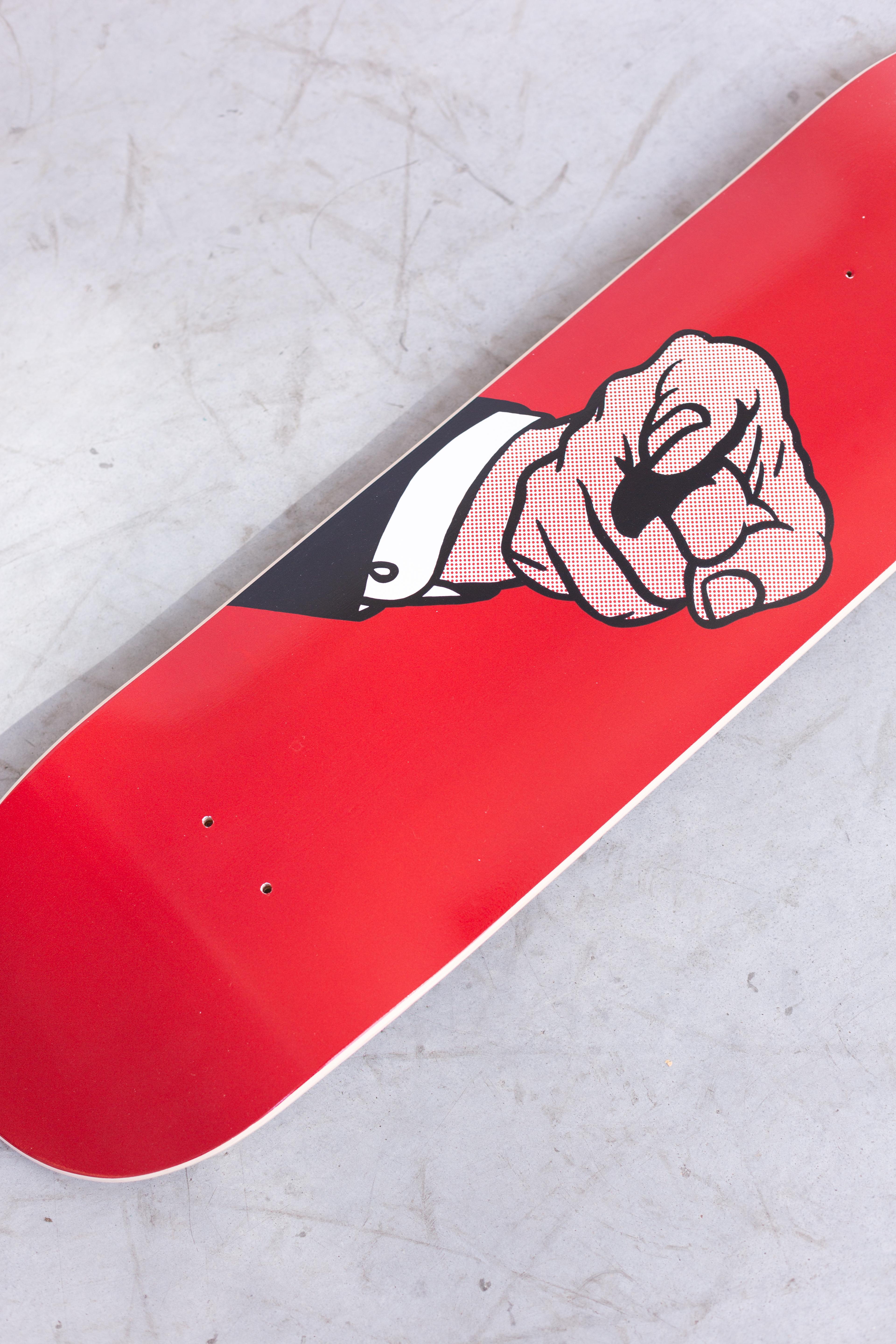 after ROY LICHTENSTEIN - Finger Pointing Skate Deck Pop Art Design For Sale 1