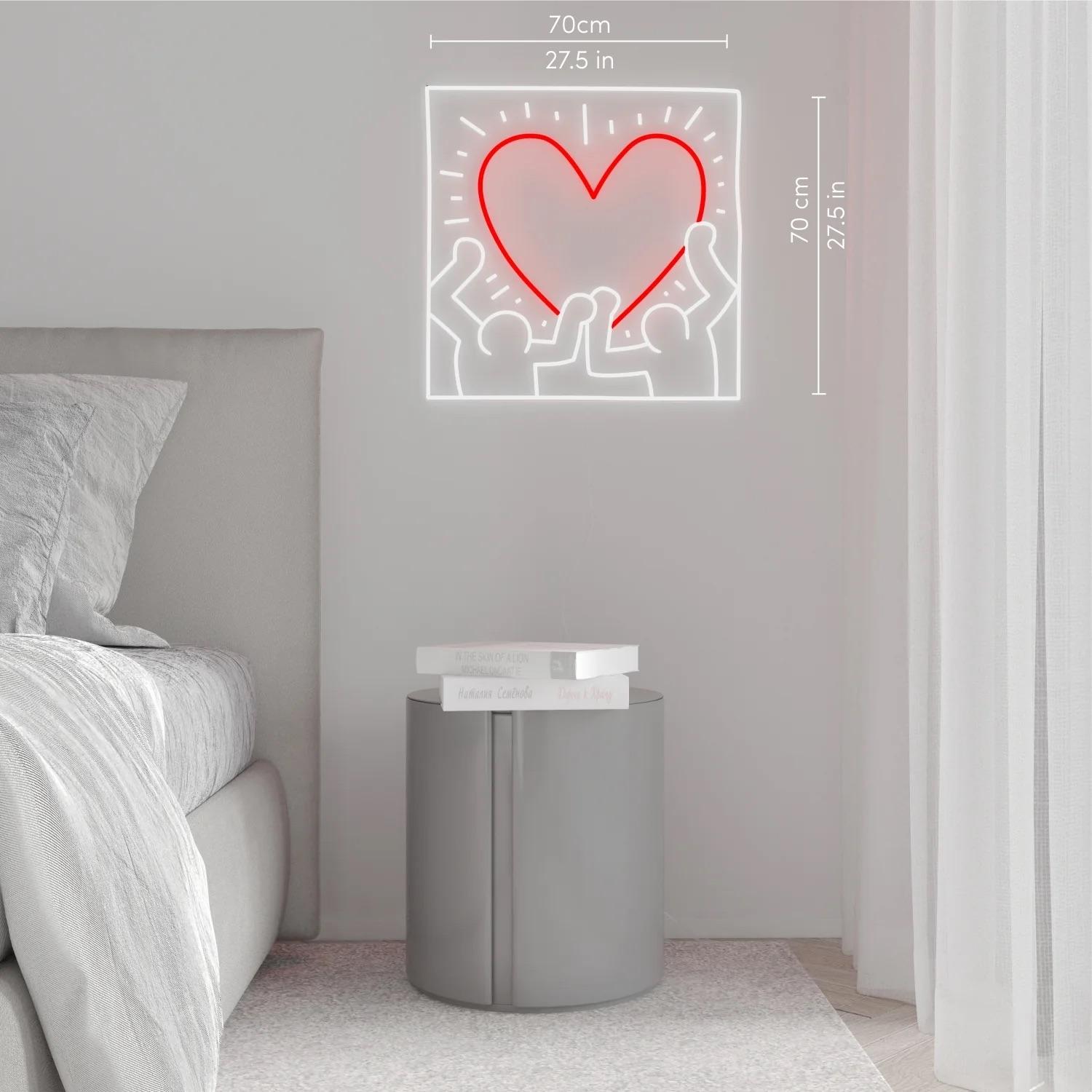 KEITH HARING - Radiant Heart YP x Keith Haring Design Neonlampe. Pop Art Urban im Angebot 5