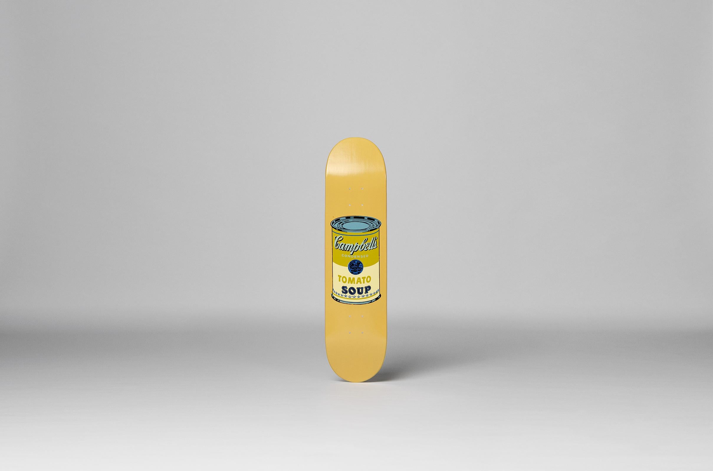 ANDY WARHOL - COLORED CAMPBELL'S SOUP BEIGE Skate Deck Pop Art Modern Design en vente 4