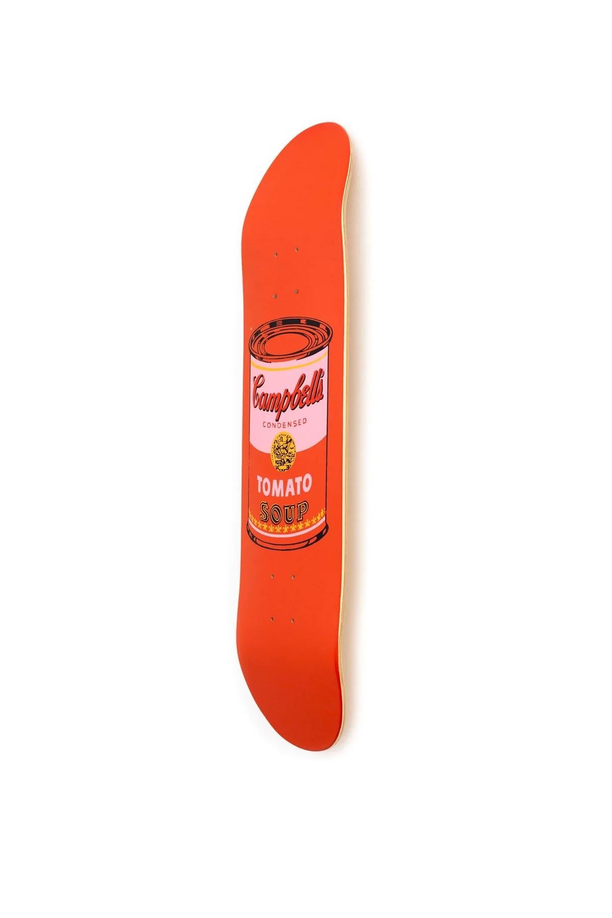ANDY WARHOL - COLORED CAMPBELL'S SOUP PEACH Skate Deck Pop Art Modern Design For Sale 3