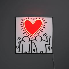 KEITH HARING - Love People YP x Keith Haring Design/One Neon LED Lamp. Pop Art