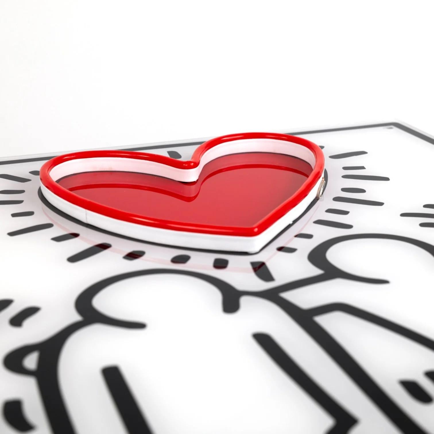 KEITH HARING - Love People YP x Keith Haring Design Neon LED Lamp. Pop Art For Sale 4