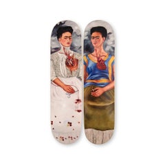 FRIDA KAHLO - The Two Fridas. Skate Deck Modern Design Pop