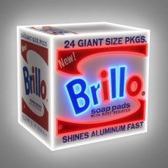 ANDY WARHOL - Brillo Box YP x Andy Warhol. Design Neon LED Lamp. Pop Art