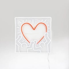 KEITH HARING - Radiant Heart YP x Keith Haring Design Neon Lamp. Pop Art Urban