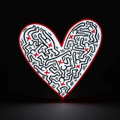 KEITH HARING - PopBox TANZ LIEBE. Design-LED-Licht. Dekor Stil Interieur Modern