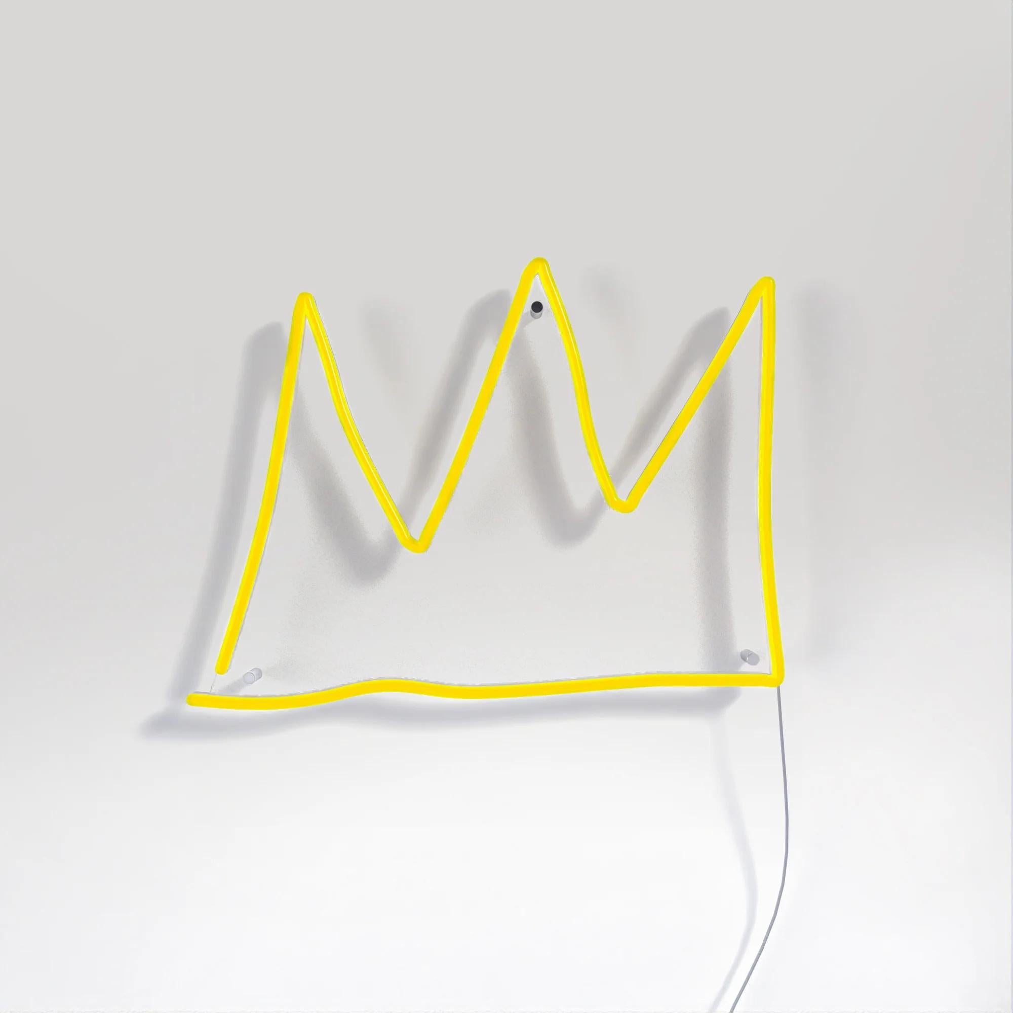 Jean-Michel BASQUIAT - The Crown YP x JM Basquiat Design Neon LED Lamp - Art by Jean-Michel Basquiat