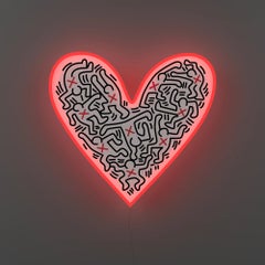KEITH HARING - Dance Love YP x Keith Haring Design Neon LED Lamp. Pop Art