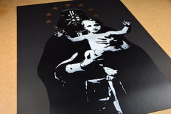 FAKE: My Vader (black)  - Stencil & spray paint on paper Street art, Graffiti
