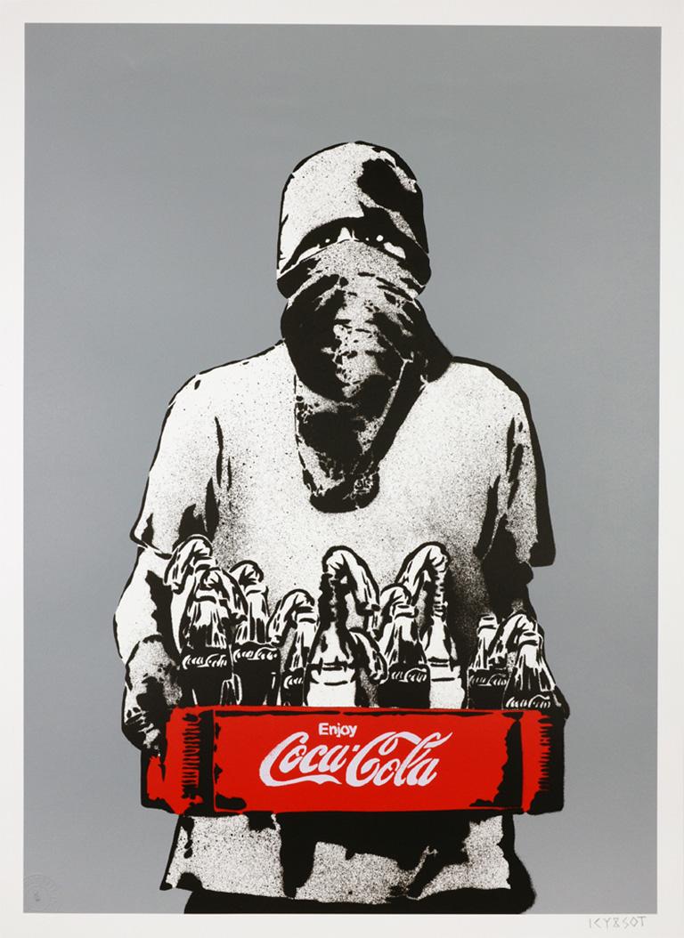 Icy and Sot Figurative Print - ICY AND SOT: Molotov - Screen print hand signed, numbered Street art, Graffiti