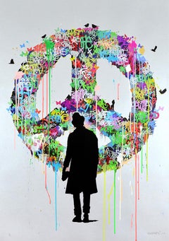 KENNY RANDOM : The Dreamer - Peinture giclée à la main sur papier Street art:: Graffiti