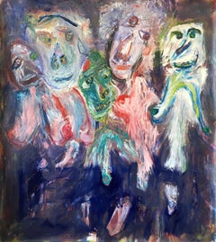 Isa, Génie, Catou, Patoche and Didine - Julien Wolf, 21st Century, Painting