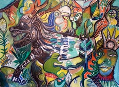 Qilin - Timothy Archer Pintura del siglo XXI Figurativo contemporáneo