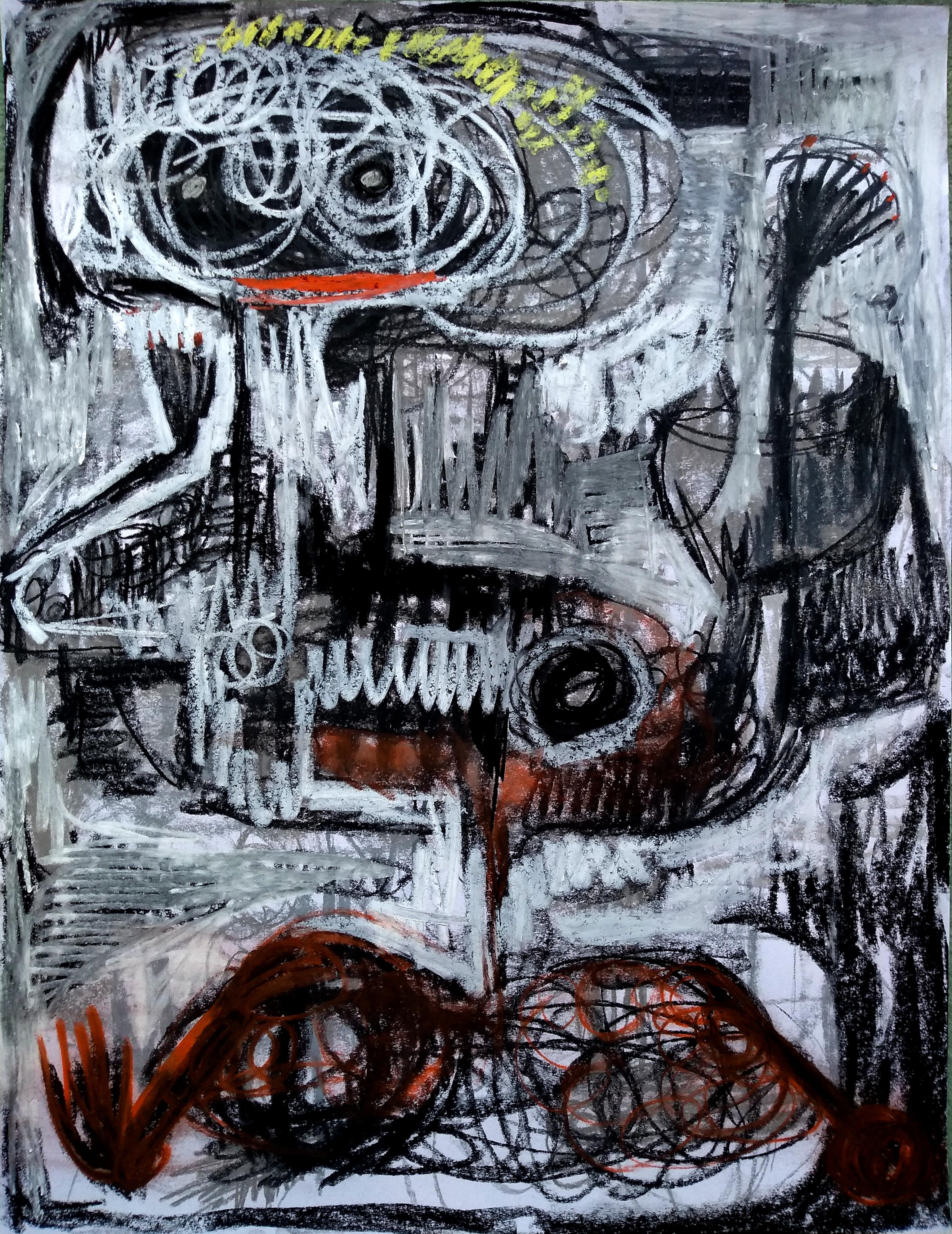 Il proprietario III - Parmis Sayous Disegno del XXI secolo, pittore contemporaneo iraniano