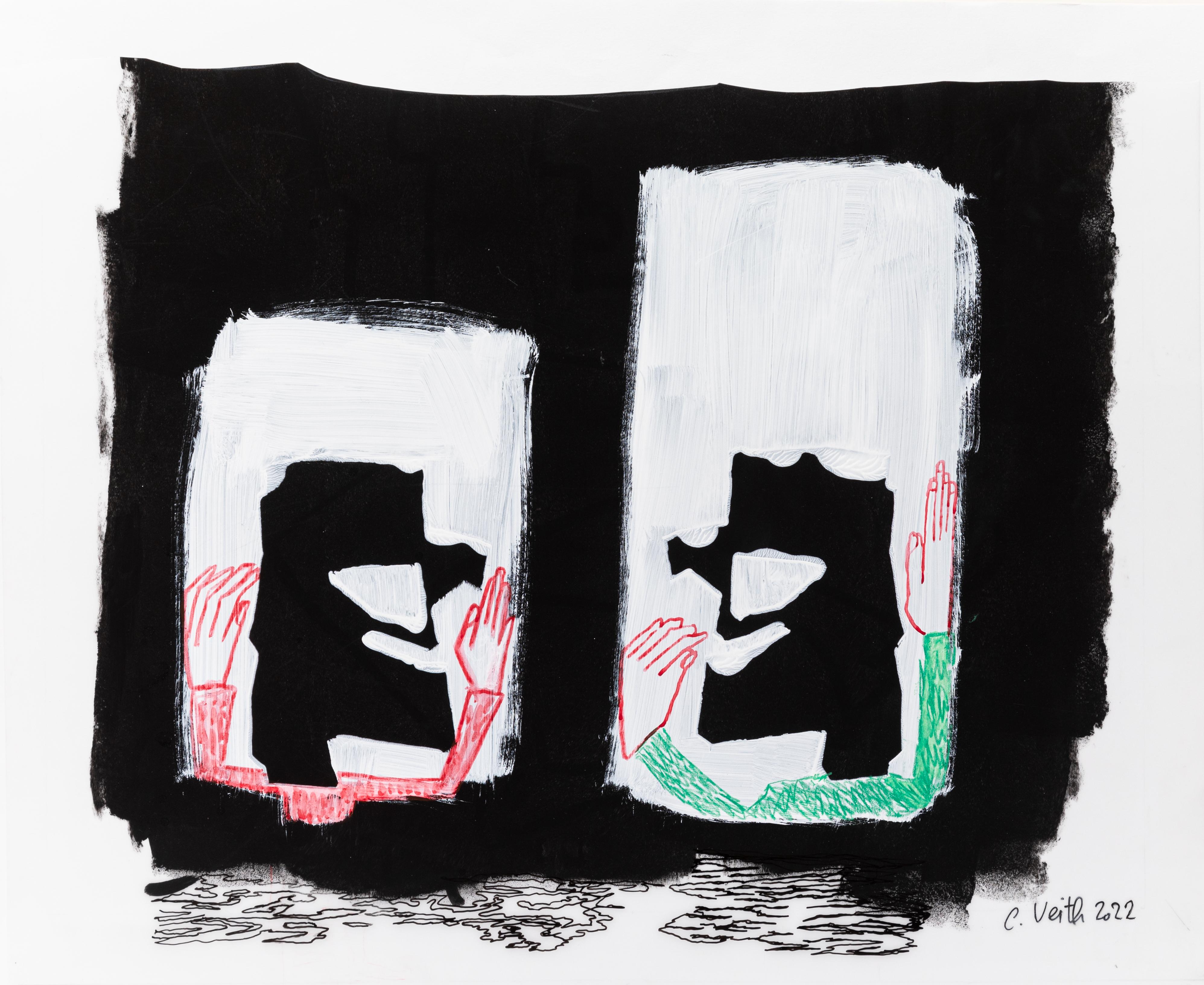 Game Caroline Veith Contemporary dessin figuratif art humour