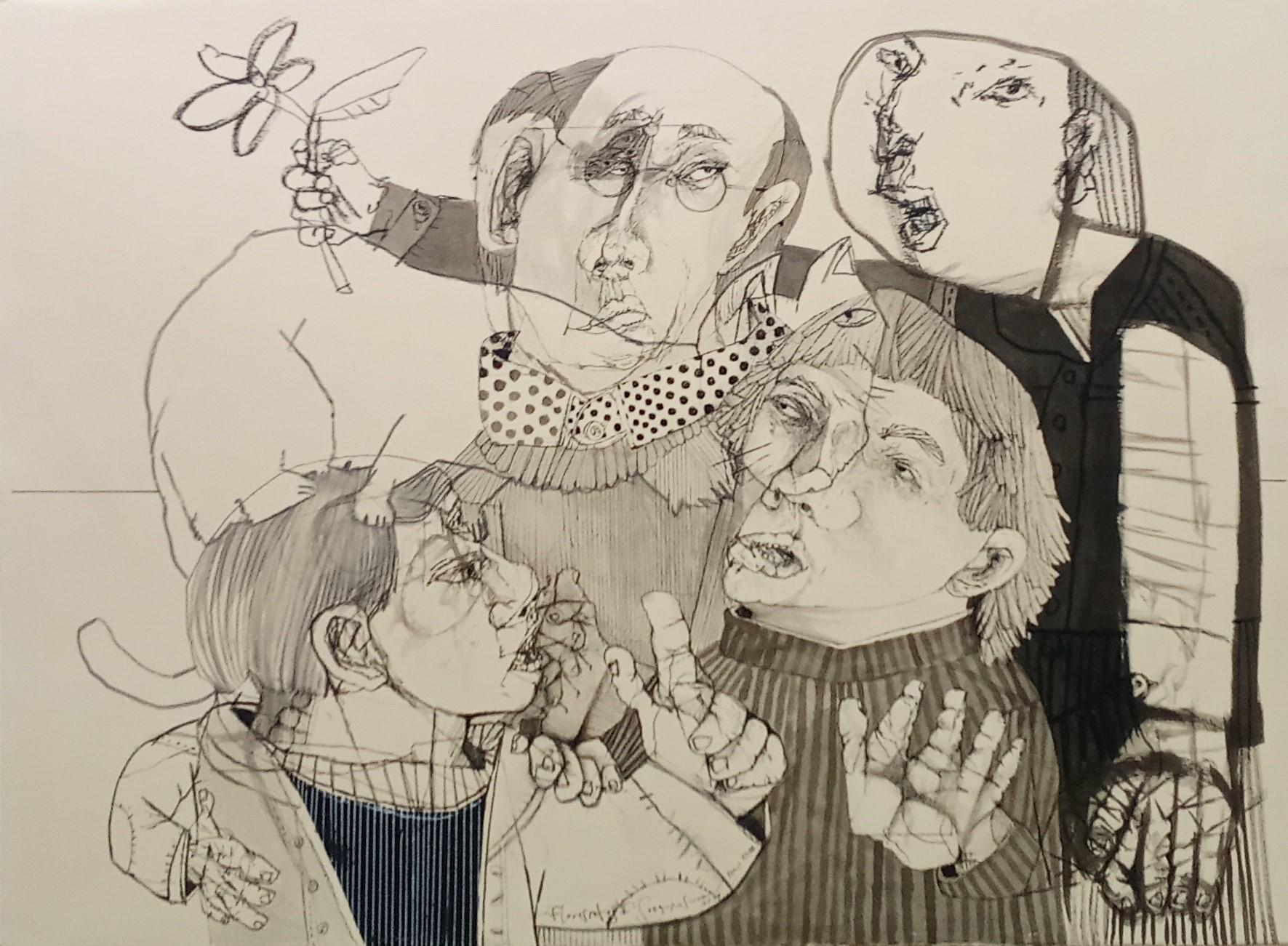 Flore rotas V Sergio Moscona Art contemporain Artiste argentin expressionniste