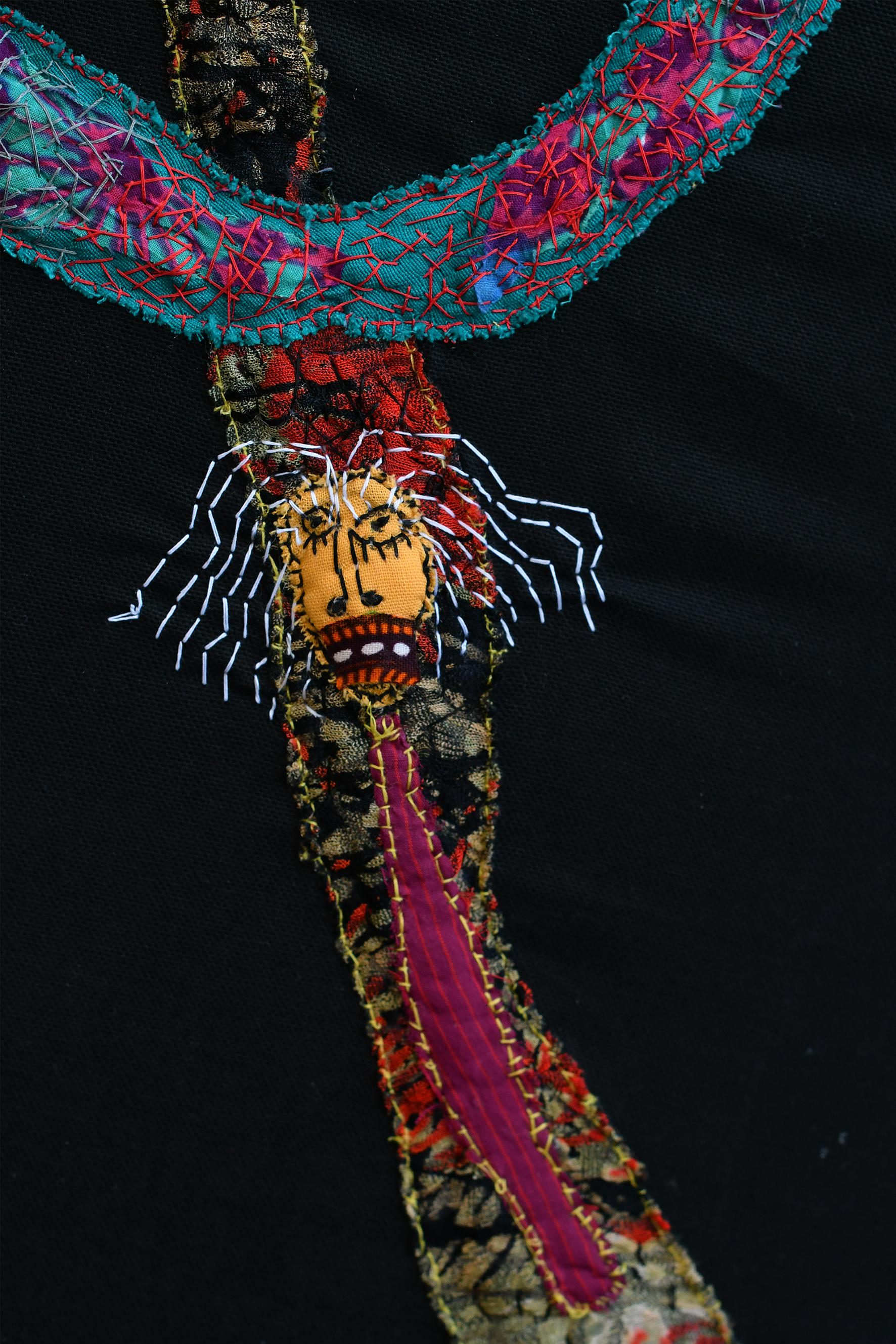 Creatures of the mined lands Barbara d'Antuono 21st Century textile outsider art For Sale 3