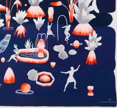 Episodic disturbances #2 Hélène Duclos 21st Century drawing art landscape red