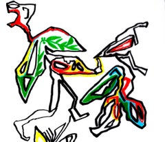 Dreamers #2 Caroline Veith Zeitgenössische Kunst Zeichnung Natur Flora Blume Rot