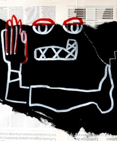 Run for your life #1 Caroline Veith Contemporary drawing blanck and white humour