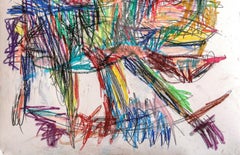 Hula Hoop Julien Wolf Arte contemporáneo dibujo expresionista pastel outsider